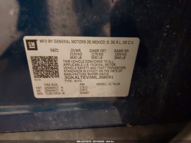 3GKALTEV5ML368091 GMC lyx