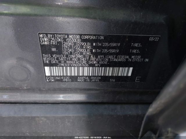 JTMEB3FVXND087636 Toyota Rav4 Prime Xse