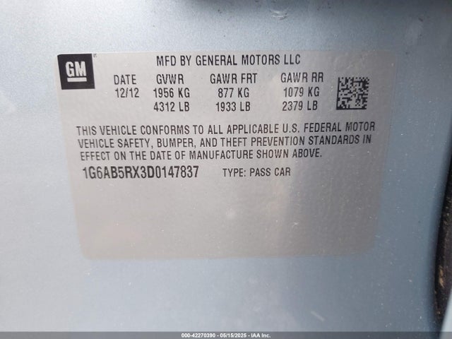 2013 CADILLAC ATS 1G6AB5RX3D0147837 Photo 8