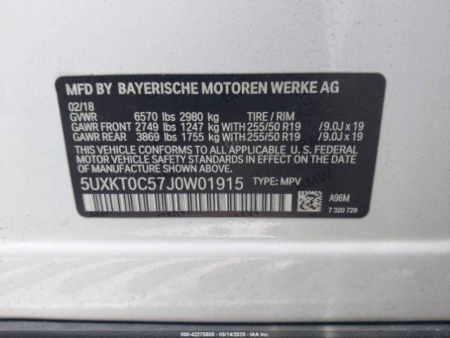 2018 BMW X5 EDRIVE 5UXKT0C57J0W01915 Photo 8