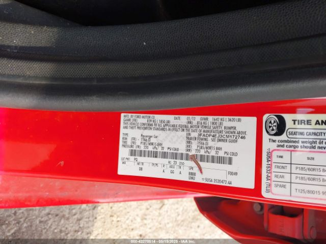 2012 FORD FIESTA 3FADP4EJ3CM172746 Photo 8