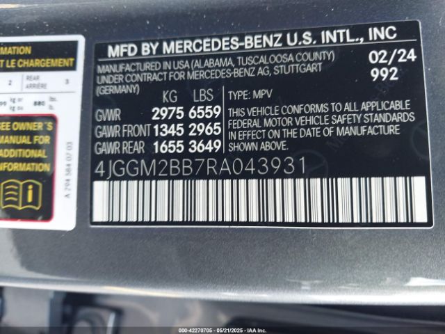 2024 MERCEDES-BENZ EQE 4JGGM2BB7RA043931 Photo 8