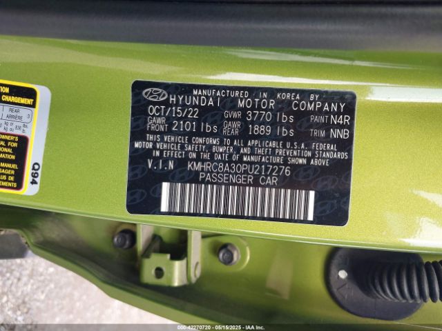 KMHRC8A30PU217276 Hyundai Venue Sel