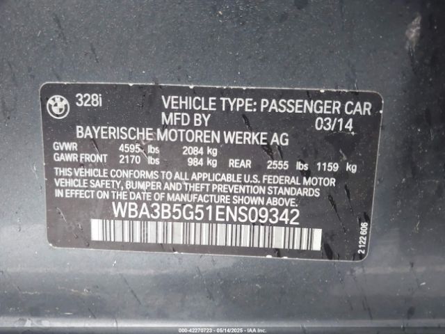 WBA3B5G51ENS09342 BMW 328i Xdrive