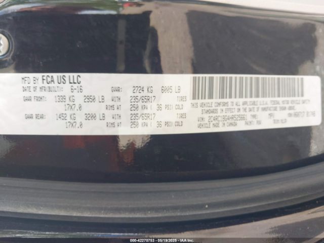 2017 CHRYSLER PACIFICA 2C4RC1BG4HR525661 Photo 8