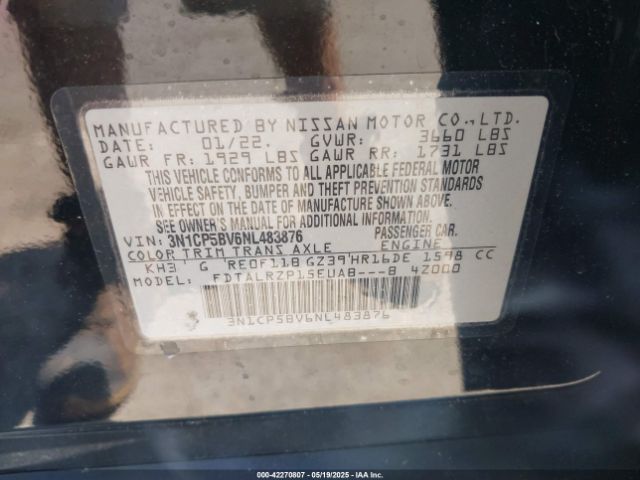 2022 NISSAN KICKS 3N1CP5BV6NL483876 Photo 8