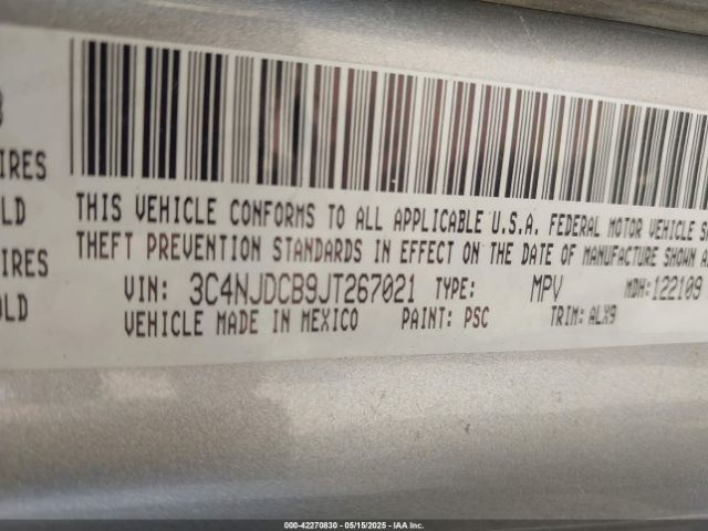 3C4NJDCB9JT267021 Jeep Compass Limited 4x4