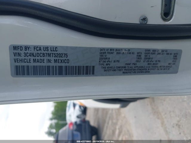 3C4NJDCB7MT520275 Jeep Compass