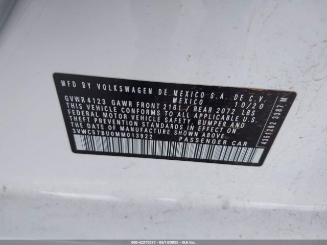 2021 VOLKSWAGEN JETTA 3VWC57BU0MM013922 Photo 8