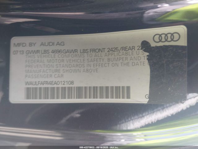 WAULFAFR4EA012108 Audi A5 2.0t Premium