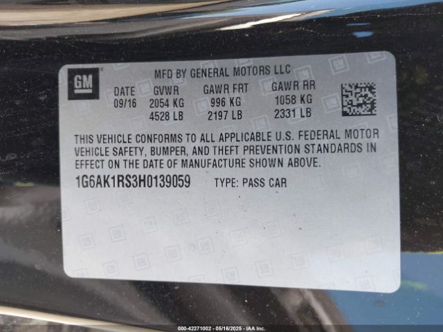 2017 CADILLAC ATS 1G6AK1RS3H0139059 Photo 8