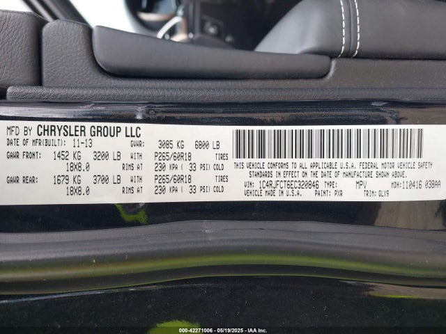 Jeep Grand Cherokee 2014 1C4RJFCT6EC320846 Image 9