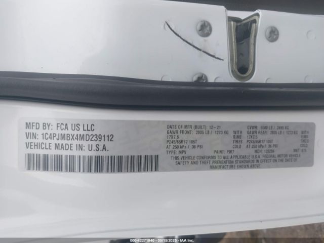 2021 JEEP CHEROKEE 1C4PJMBX4MD239112 Photo 8
