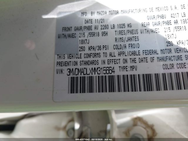 2021 MAZDA CX-30 3MVDMADLXMM315664 Photo 8