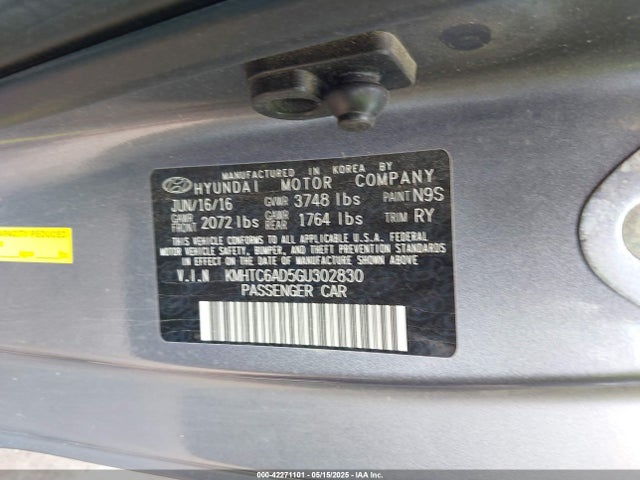 KMHTC6AD5GU302830 Hyundai Veloster