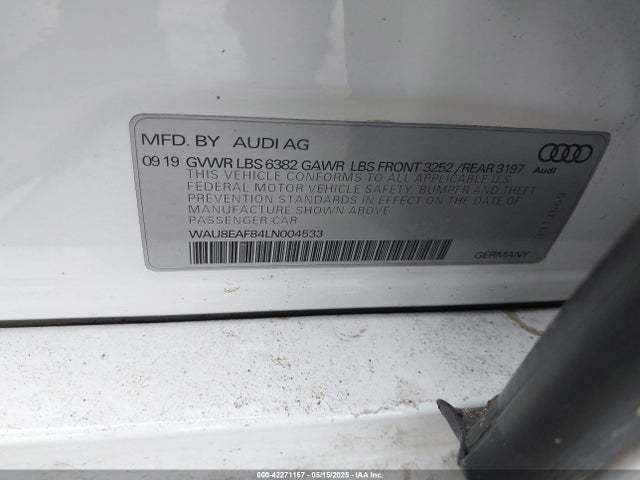 2020 AUDI A8 L WAU8EAF84LN004533 Photo 8