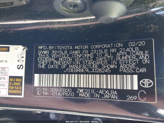 Toyota Corolla 2020 JTDEBRBE9LJ028245 Image 22