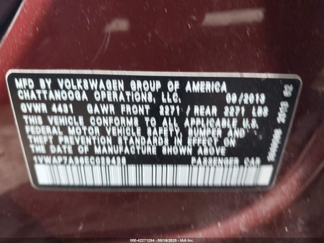 1VWAP7A36EC029426 Volkswagen Passat 2.5l S