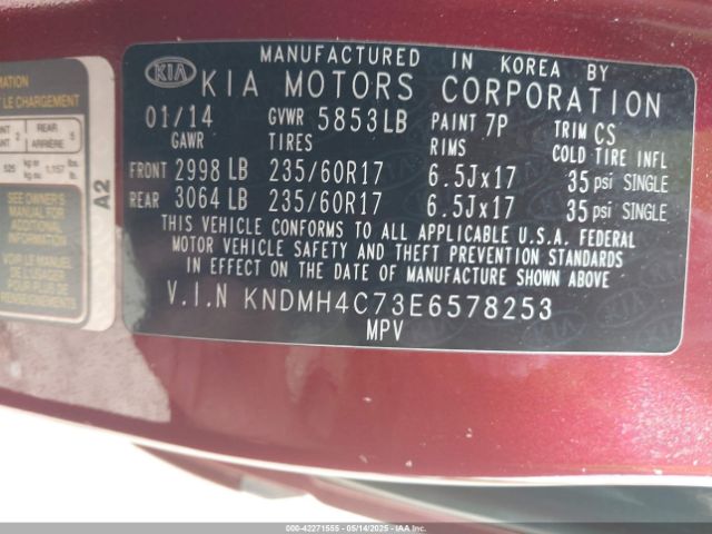 KNDMH4C73E6578253 KIA Sedona