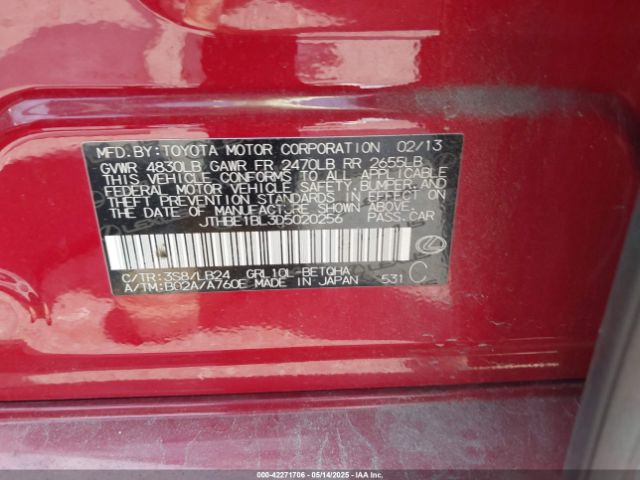 2013 LEXUS GS 350 JTHBE1BL3D5020256 Photo 8