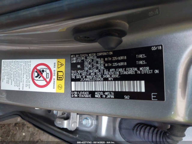 JTJYARBZ2J2108428 Lexus 8ar-fts