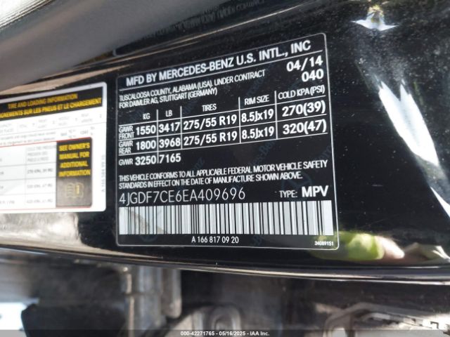 2014 MERCEDES-BENZ GL 450 4JGDF7CE6EA409696 Photo 8