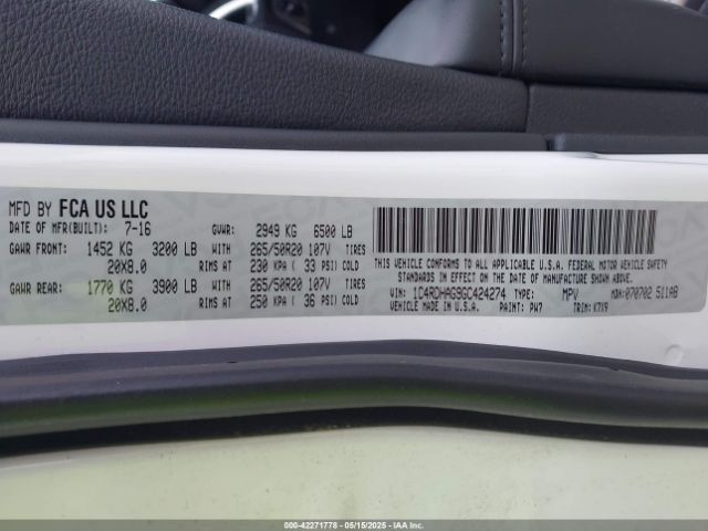 2016 DODGE DURANGO 1C4RDHAG9GC424274 Photo 8