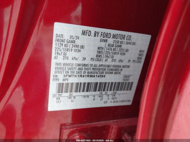 3FMTK1R41RMA14594 Ford 2024