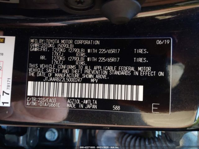 JTJAARBZ2L5000247 Lexus NX 300