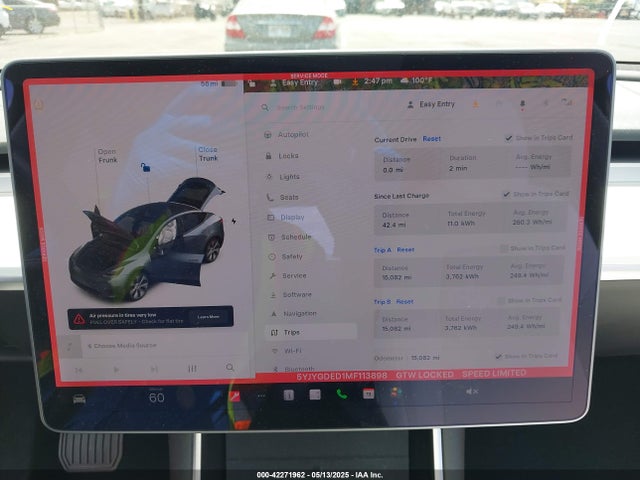 2021 TESLA MODEL Y 5YJYGDED1MF113898 Photo 6