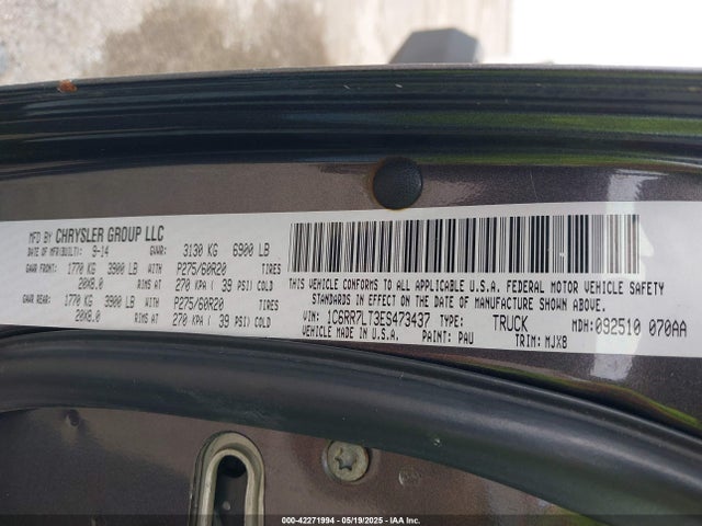 1C6RR7LT3ES473437 RAM 1500 Lone Star