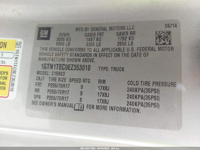 1GTN1TEC9EZ353010 GMC SIERRA 1500