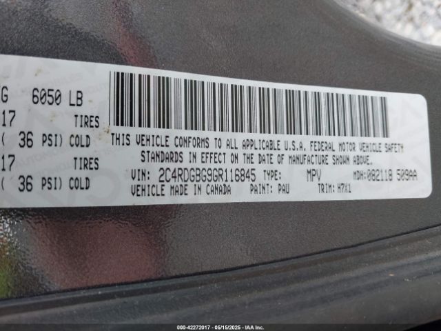 2016 DODGE GRAND CARAVAN 2C4RDGBG9GR116845 Photo 8