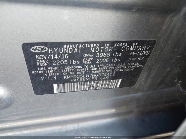 KMHD35LH7HU374452 Hyundai ELANTRA GT