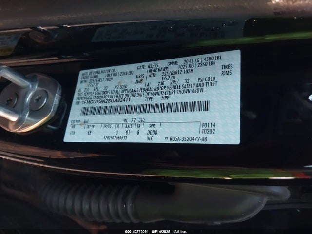 Ford Escape Active 2025 1FMCU9GN2SUA82411 Image 9