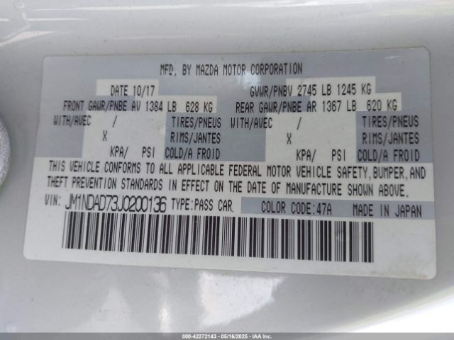JM1NDAD73J0200136 Mazda pe