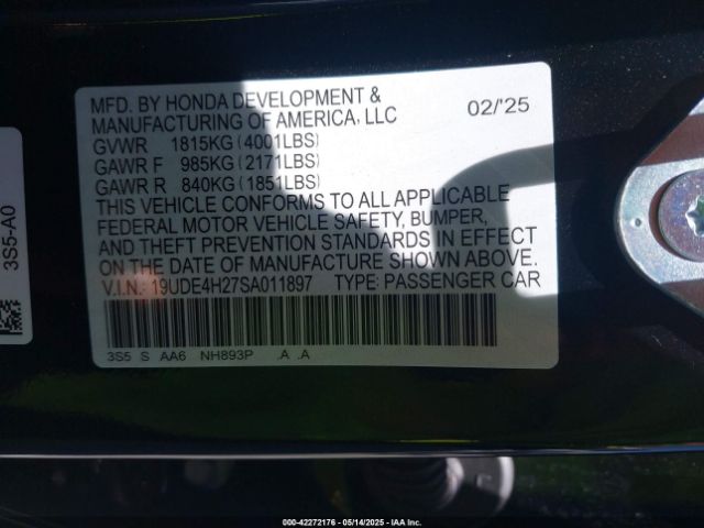 2025 ACURA INTEGRA 19UDE4H27SA011897 Photo 8