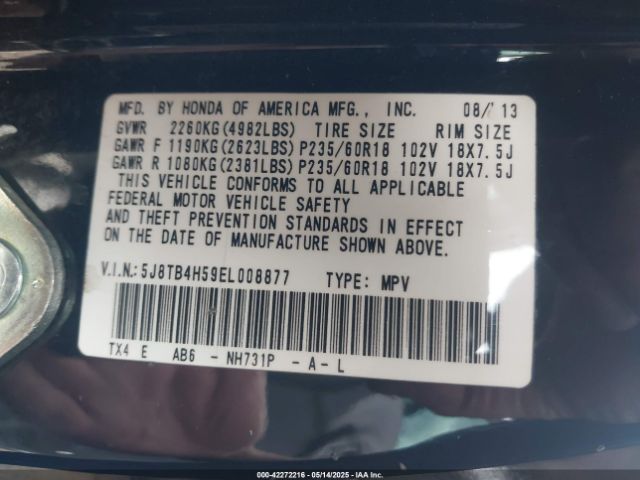 5J8TB4H59EL008877 Acura j35z2