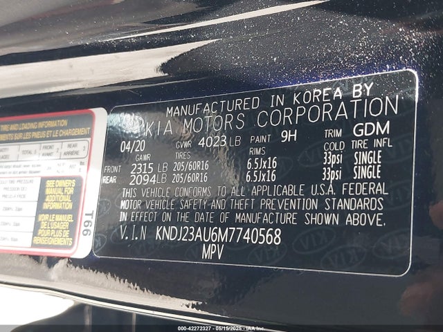 KNDJ23AU6M7740568 KIA mpi nu