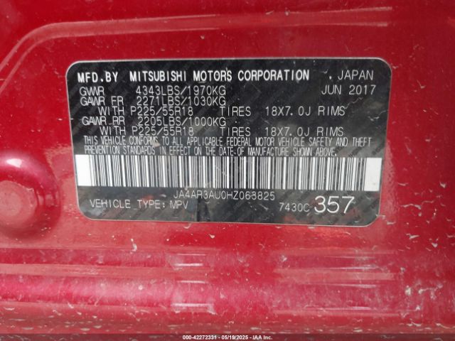 2017 MITSUBISHI OUTLANDER SPORT JA4AR3AU0HZ063825 Photo 8