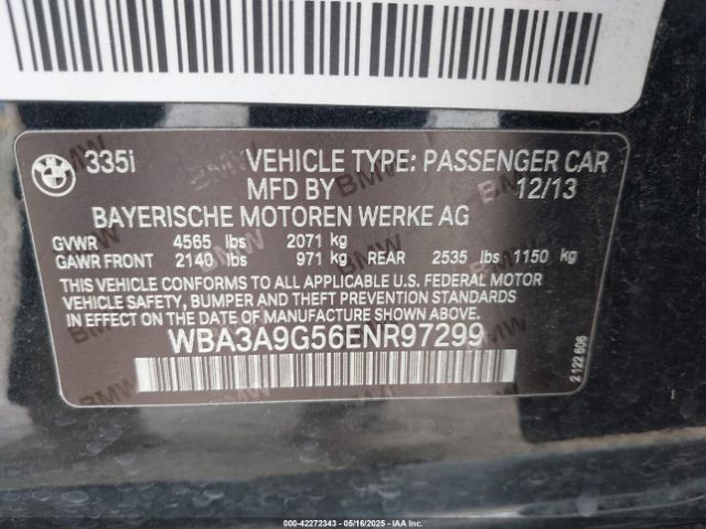 2014 BMW 335I WBA3A9G56ENR97299 Photo 8