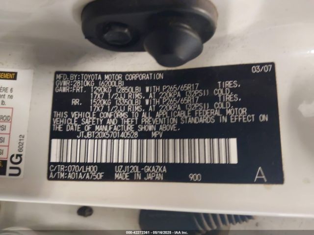 2007 LEXUS GX 470 JTJBT20X570140528 Photo 8