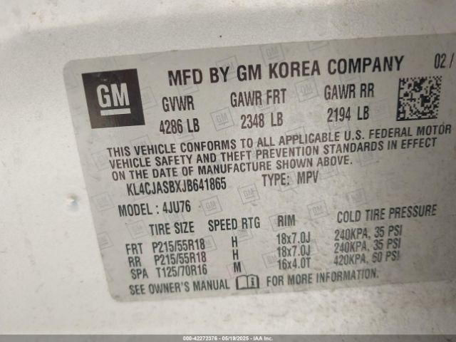 KL4CJASBXJB641865 Buick Encore Preferred