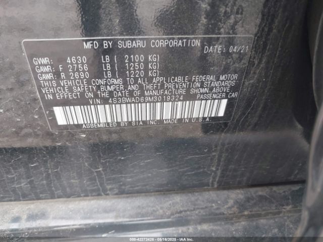 4S3BWAD69M3019324 Subaru Legacy
