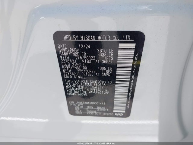 JN8AZ3BA9S9001443 Infiniti QX80