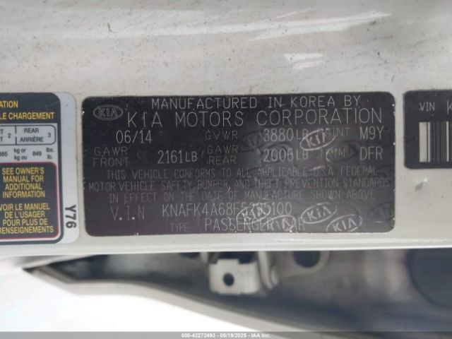 KNAFK4A68F5295100 KIA FORTE LX