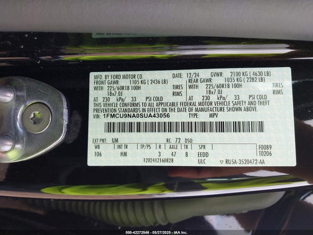 Ford Escape St-line Select 2025 1FMCU9NA0SUA43056 Image 9