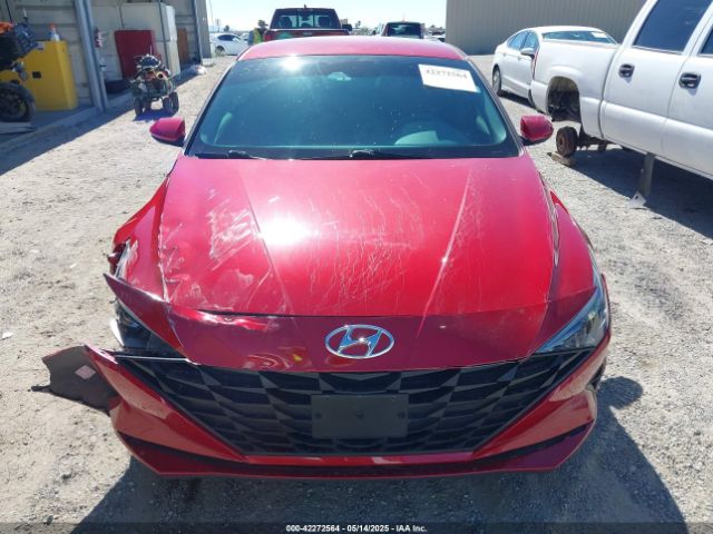 KMHLM4AJXPU042660 Hyundai Elantra Hybrid Blue