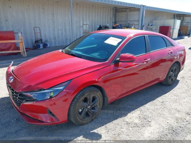 KMHLM4AJXPU042660 Hyundai Elantra Hybrid Blue