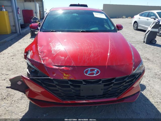 KMHLM4AJXPU042660 Hyundai Elantra Hybrid Blue